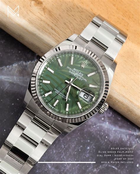 rolex olive green dial|rolex datejust green dial 36mm.